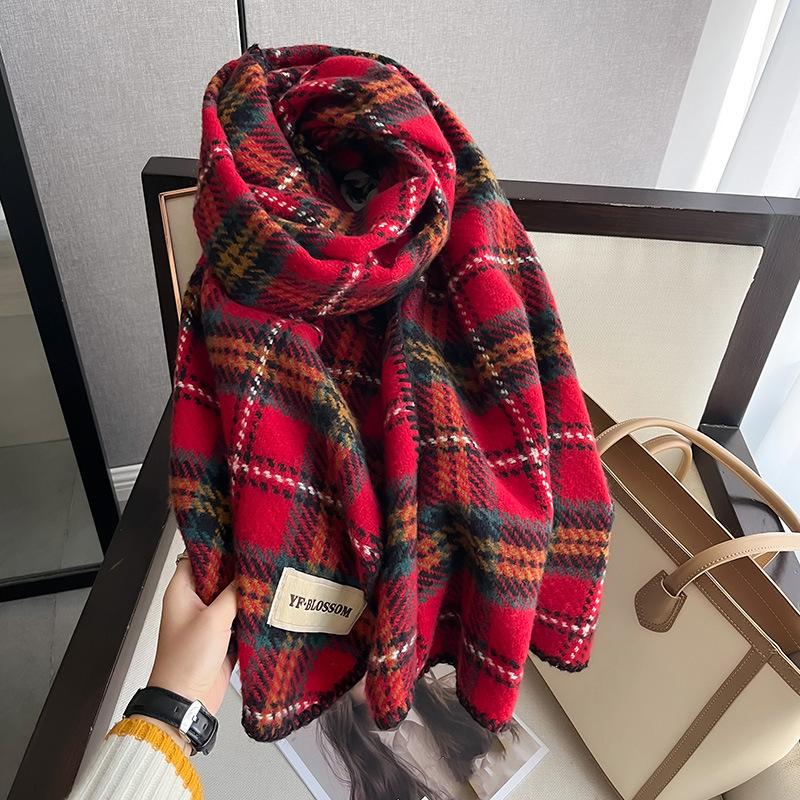 High Quality Plaid Scarf for Woman,warm Scarves Winter Scarf for Women