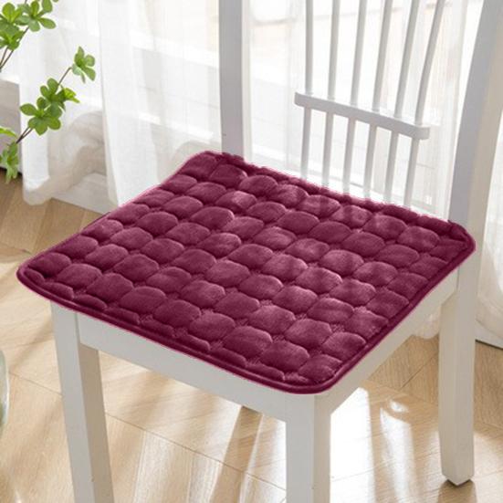 Chair Seat Mat Comfortable Plush Square Seat Pad Non-Slip Sofa Chair Cushion for Home Office Outdoors