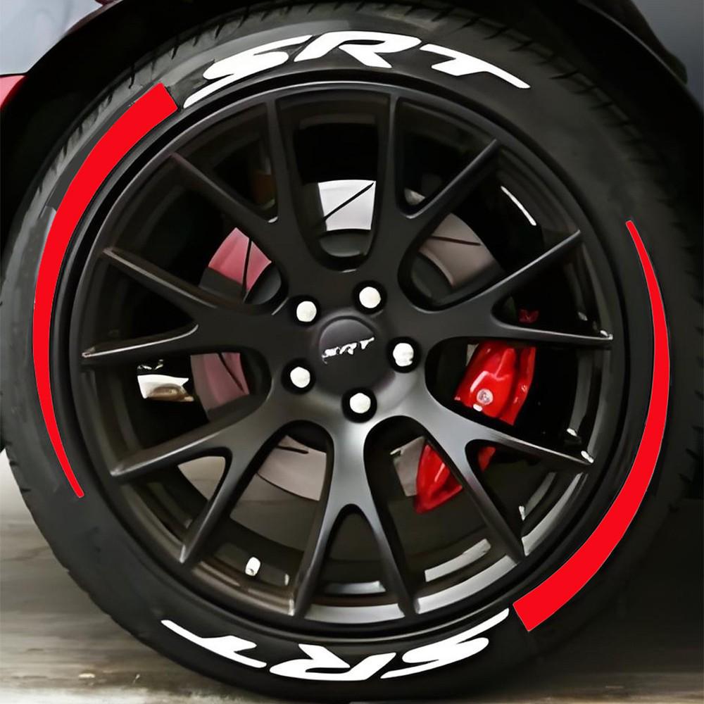 SRT+Blade 3D Резиновые наклейки на шины и колпаки для автомобилей и мотоциклов