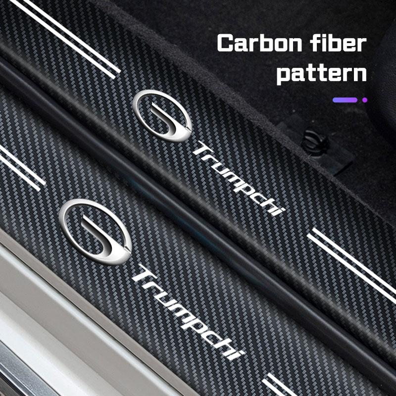 For Trumpchi GAC GS3 GS4 GS5 Coupe GA4 GS8 GM6 GM8 Car Threshold Strip Carbon Fiber Film Door Sill Stickers Auto Accessories