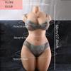 White Half Body Sexy Big Chest Silicone Sex Doll Realistic Chest Masturbation Adult Toy