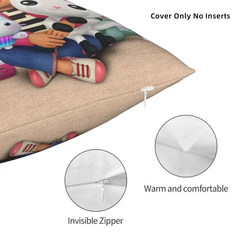 Gabbys Dollhouse Pillow Decoration Nordic Gabby Cat Pandy Paws Chair Cushion Square Pillowcase Cushion Cover 40x40cm 16x16Inch