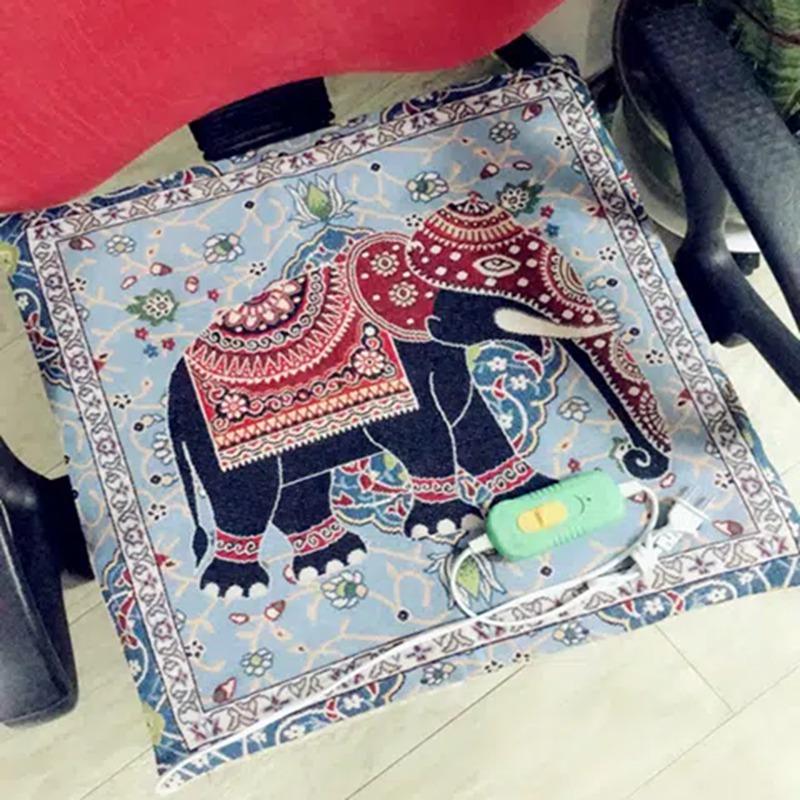 Съемная и моющаяся электрическая подушка с подогревом, офисная подушка с подогревом, маленькая электрическая подушка с подогревом, электрическая подушка с разъемом типа «мама»