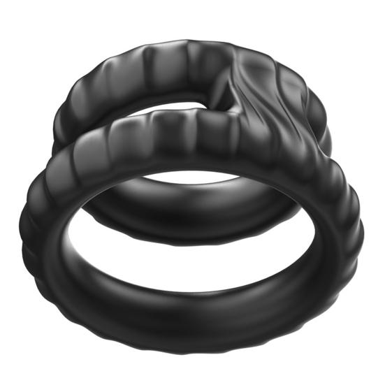Durable Penis Ring Comfortable To Wear Skin-friendly Portable Dildo Foreskin Delay Double Ring for Bathroom