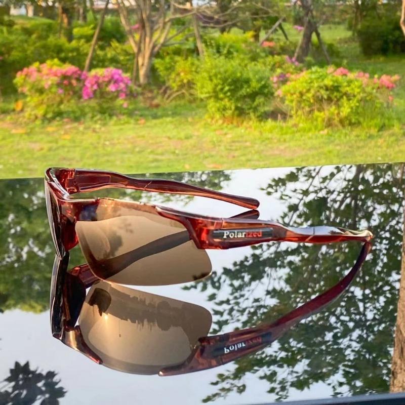 Новые мужские спортивные солнцезащитные очки с полуободком Модные мужские уличные очки для езды на велосипеде Рыболовные очки Очки с защитой UV400