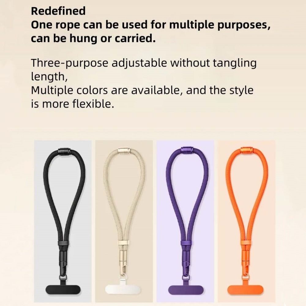Adjustable Length Mobile Phone Lanyard Switchable 3-in-1 Phone Chain  Men Women