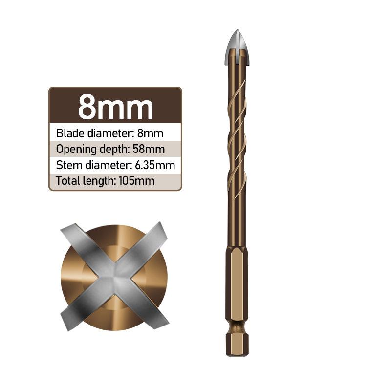 Masonry Concrete Drill Bits For Glass Ceramic Tile Brick Plastic Wood Mason Hard Alloy Wall Hole Opener Hex Shank 3mm To 12mm