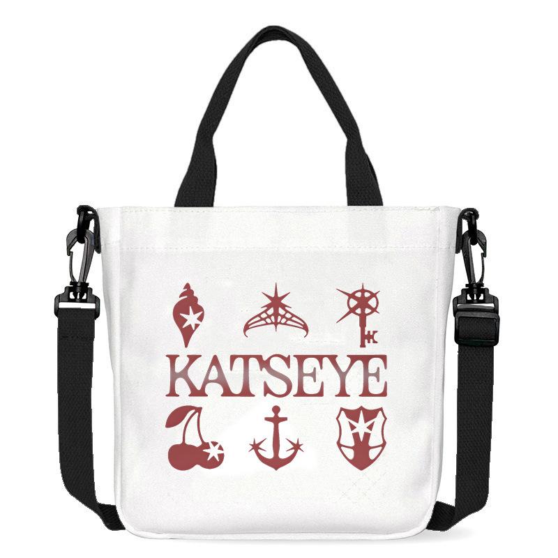 KATSEYE Merch Canvas Tote Bag Simple Trendy Crossbody Shoulder Bag Large Capacity 601123-16