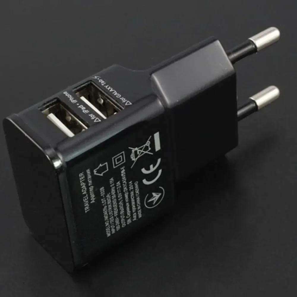 Портативный двойной USB-адаптер питания 5 В, зарядное устройство для мобильного телефона, электрическая розетка для путешествий, смарт-адаптер для зарядного устройства для смартфона