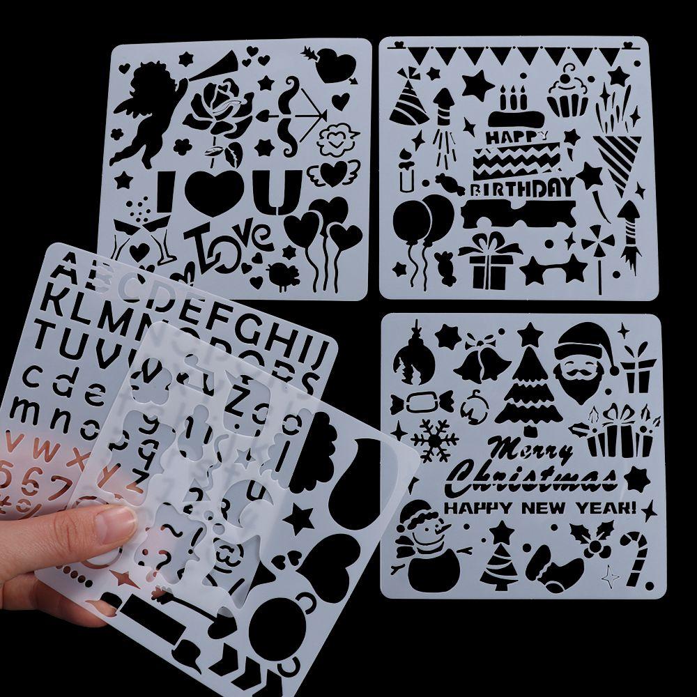 Decorative Spray Painting Template DIY Handcrafts Graffiti Templates Copying Stencils  Embossing