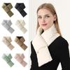 Winter Warm Scarf Solid Color Thickened High-Density Windproof Fabric Wrap Design Women Down Scarf Daily Outdoor Use