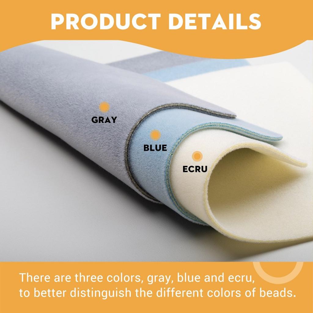 Набор из 5 ковриков для бисероплетения Прочные рабочие поверхности для рукоделия и изготовления ювелирных изделий с элегантным дизайном Ассорти цветов