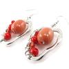 [J1842] - Orange 'Valentine' Designer Earrings