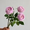 Simulated roses, realistic feel and moisturizing, single man-made plastic fake flower decorative ornament