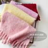 Wool Hippocampus Hair Scarf Women's Versatile High-end Sense Thickened Warm Scarf Solid Color Scarf Autumn and Winter New Shawl