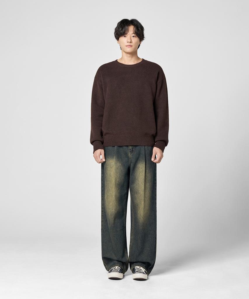 AGOD Signature Daily Crewneck Knit [Brown]