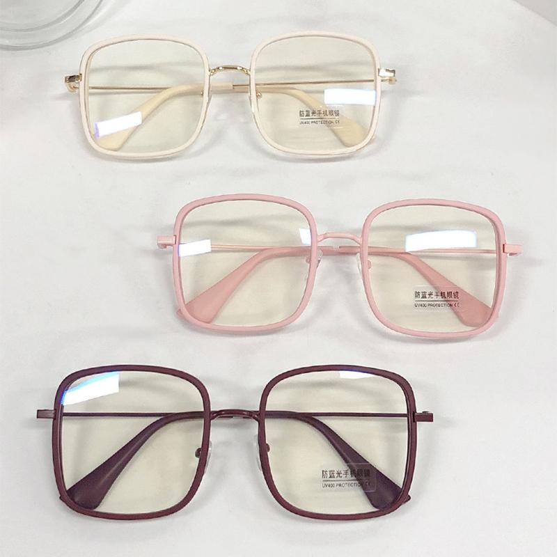 Анти-синие персонализированные антирадиационные женские очки очки без макияжа новые плоские зеркальные трендовые очки уличные фото аксессуары