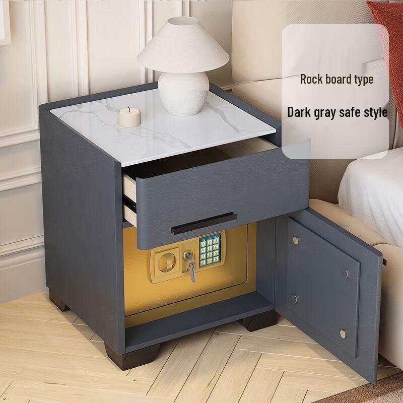 Modern Light Luxury Rock Plate Bedside Table
