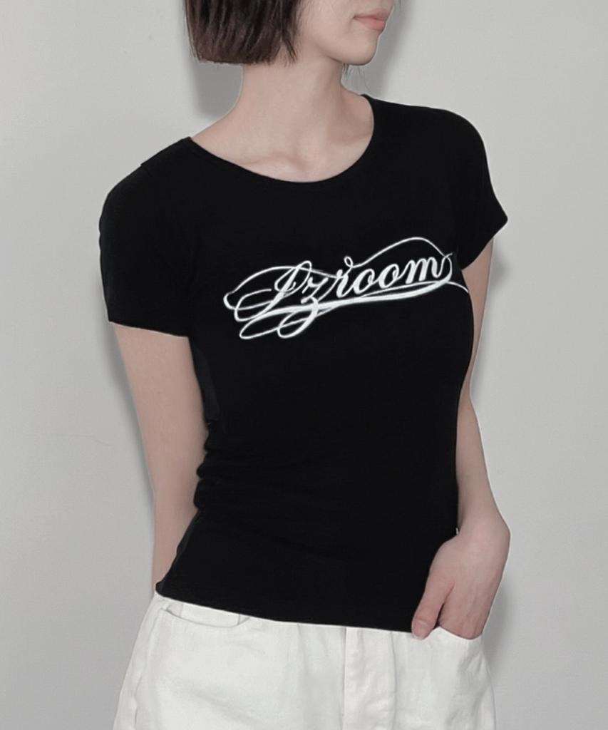 Мужская футболка Ijeulum Classic Logo, приталенная, с коротким рукавом (черный)