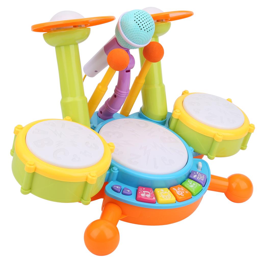 Музыкальные инструменты Игрушки барабаны Дети Раннее обучение Обучающие электронные игрушки барабаны Набор Желтый