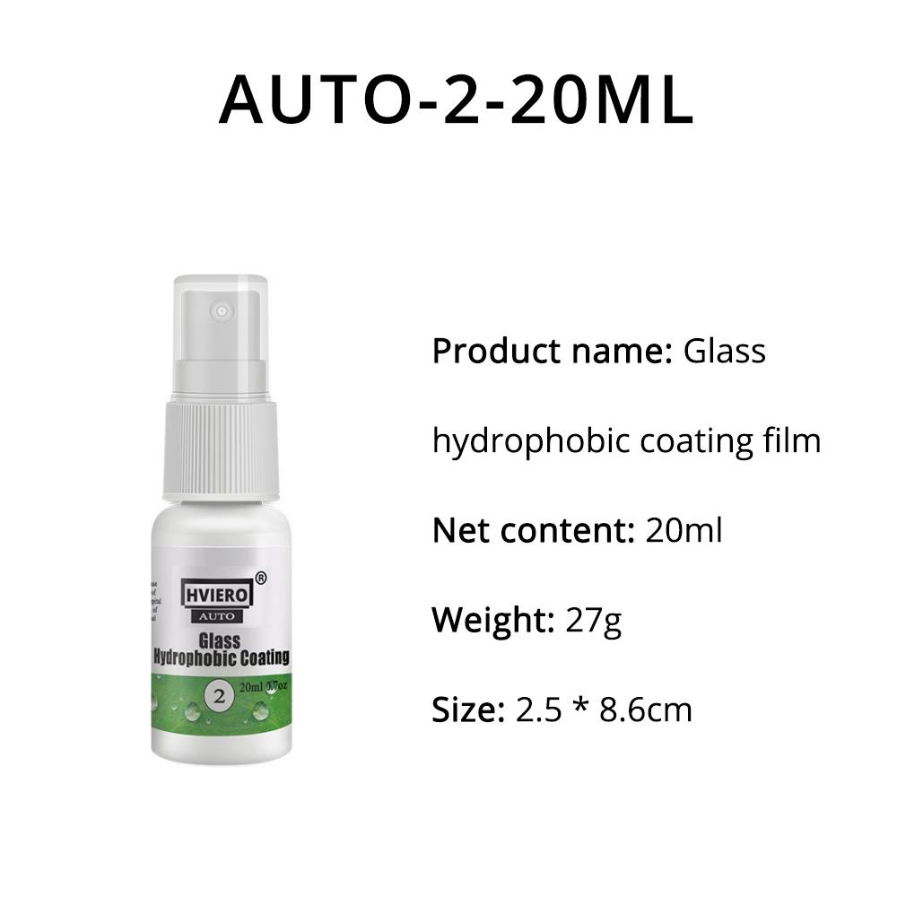 High Quality Auto Care HVIERO-2 Car Glass Rainproof Agent Nano Auto Glass Hydrophobic Coating Automobile Car Cleaning