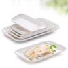 AVADEN White Melamine Rectangular Serving Plate