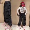 Girls' 2023 Casual Korean-Style Pocket Pants - Autumn Spring Versatile Trousers