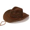 Hollow Cowboy Hat Handmade Sun Protection Hat Fashion Straw Hat