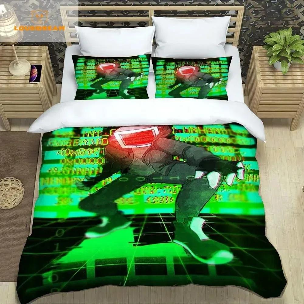 Skibidi Toilet Funny Kprl Speaker Cartoon Duvet Case Pillowcase Bedding Set Twin Full King For Boys Adults Bedroom