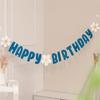 Non Woven Daisy Banner Birthday Party Decoration Hanging Flag Durable Happy Birthday Banner