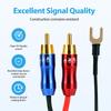 KK CABLE RCA-кабель с заземлением 2RCA «папа» — 2RCA «папа» Провод заземления Стерео межблочный кабель FO-I RCA×2 Провод, Кабель, FO-I (3M)