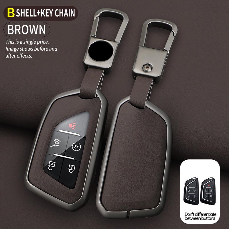 Metal Key Fob 3/4/5/6 button Cover Case for Chevrolet Silverado 1500 Suburban Tahoe for Cadillac for GMC Sierra Yukon 2023 2024