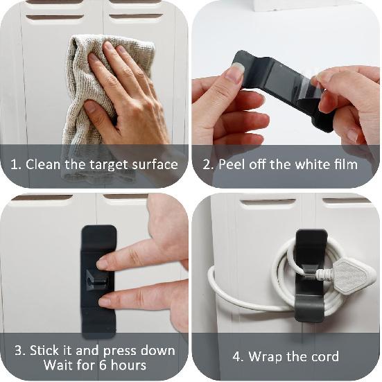 Органайзер для шнуров бытовой техники, набор из 8 шт., органайзер для шнуров кухонной техники, обертка для проводов, держатель шнура, фиксатор кабеля, наклеивающийся на миксеры, кофеварку, мультиварку