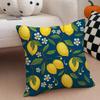Fresh Vibrant Textile Pattern FFruit Print Art Cushion Cover Throw Pillow Cover Hidden Button Durable Polyester Chair Cushion