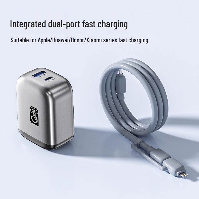 Двойной кабель для быстрой зарядки USB для устройств Huawei, Honor, Xiaomi, Apple и Android