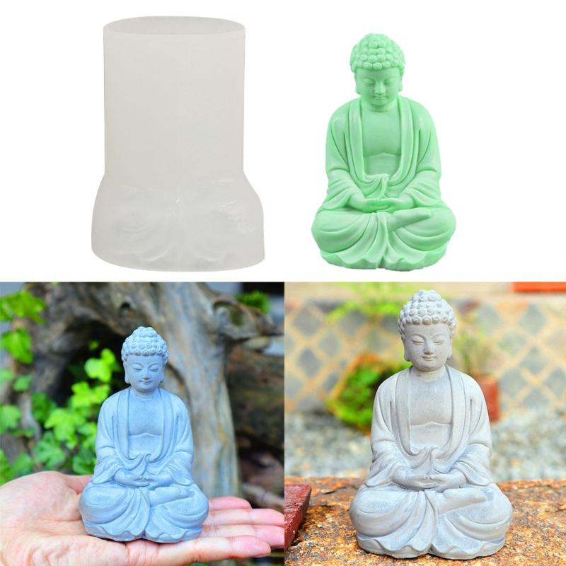 Candle Moulds Clay Moulds Crafts Moulds Hand-making Supplies Buddhism Shape Non-stick Silicone Material for Figure Craft