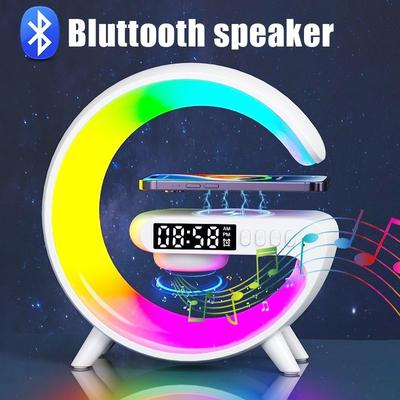 3-в-1 Bluetooth-динамик, будильник, беспроводное зарядное устройство, светодиодная лунная лампа, музыка, домашний декор, ночной столик, умный светильник, подарки для девочки