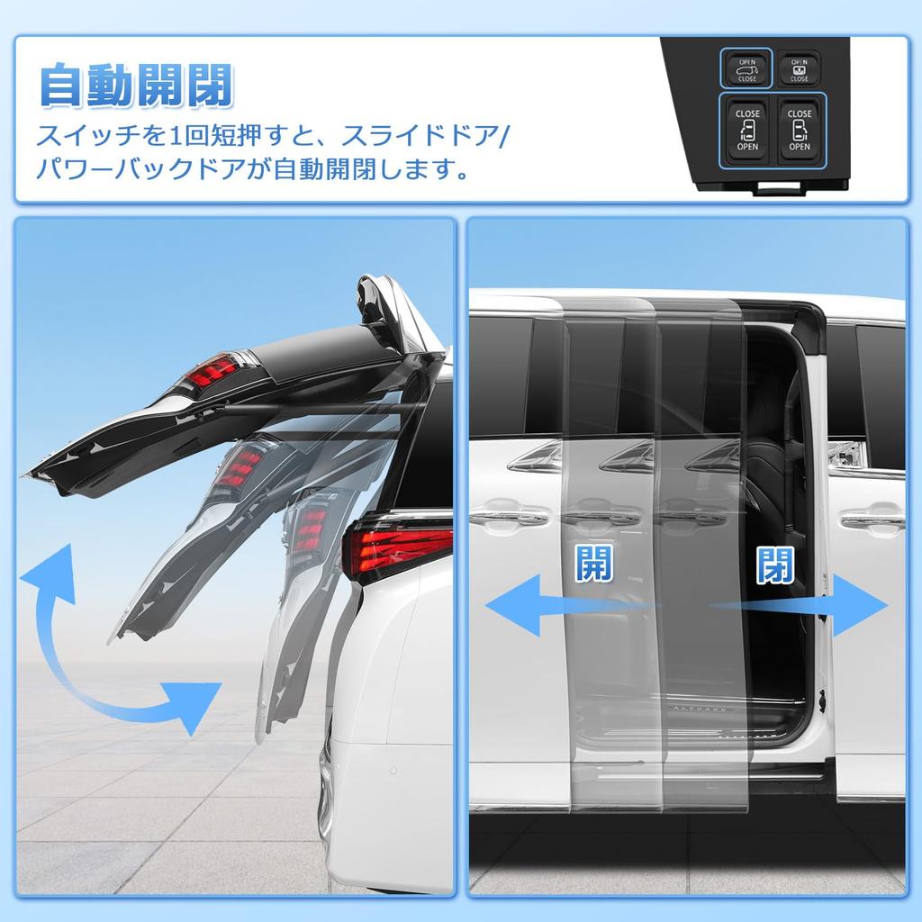 GIMUYA Комплект переключателей расширения двери водительского сиденья Toyota Alphard 40 Series Vellfire, Электропривод сдвижной двери