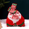 1pc Christmas Theme Decor Gift Pack Drawstring Bag Knitted Tote Bag Christmas Eve Peace Apple Xmas Party Giving Small Gifts