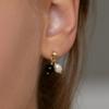 Tatiana (925 Silver) Pearl and Onyx Stud Earrings EC3273