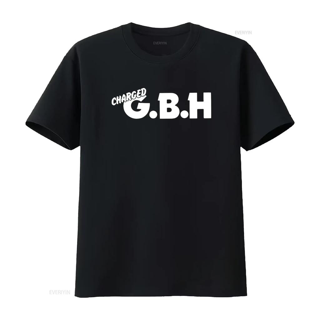 GBH Панк-рок Заряженная Футболка Музыкальная Группа Принт винтажный Стиранная дизайнерская одежда графический уличная мода Повседневная мода мужская
