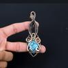 Драгоценный камень с бирюзой и чистой медной проволокой, завернутый в подвеску ручной работы Анк, ювелирные изделия