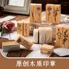 Ретро Набор из дерева лотоса Печать Растение Ваза Блокнот DIY Фотоальбом Дневник Декоративная Печать 2 Варианта