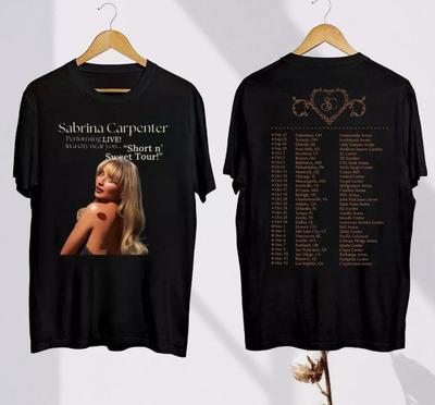 Футболка тура Sabrina Carpenter Short N Sweet 2024, Концерт Sabrina Carpenter 2024