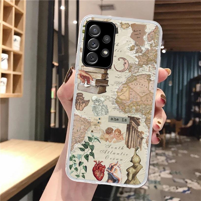 World Map Travel Plans Soft Phone Case For Samsung Galaxy A16 A26 A36 A56 A15 A14 A13 A55 A54 A53 A35 A34 A33 A25 A24 A23 A05S A