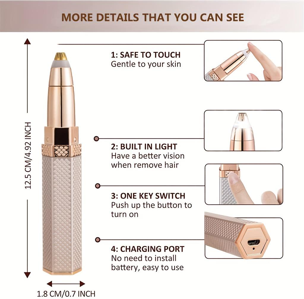 4 в 1 электробритва для лица для женщин, эпилятор для всего тела, перезаряжаемый триммер для волос в бикини, бровей, носа