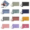 With Lanyard Zipper Coin Purse Nylon Simple Money Handbag Portable Double Layer Wallet Outdoor