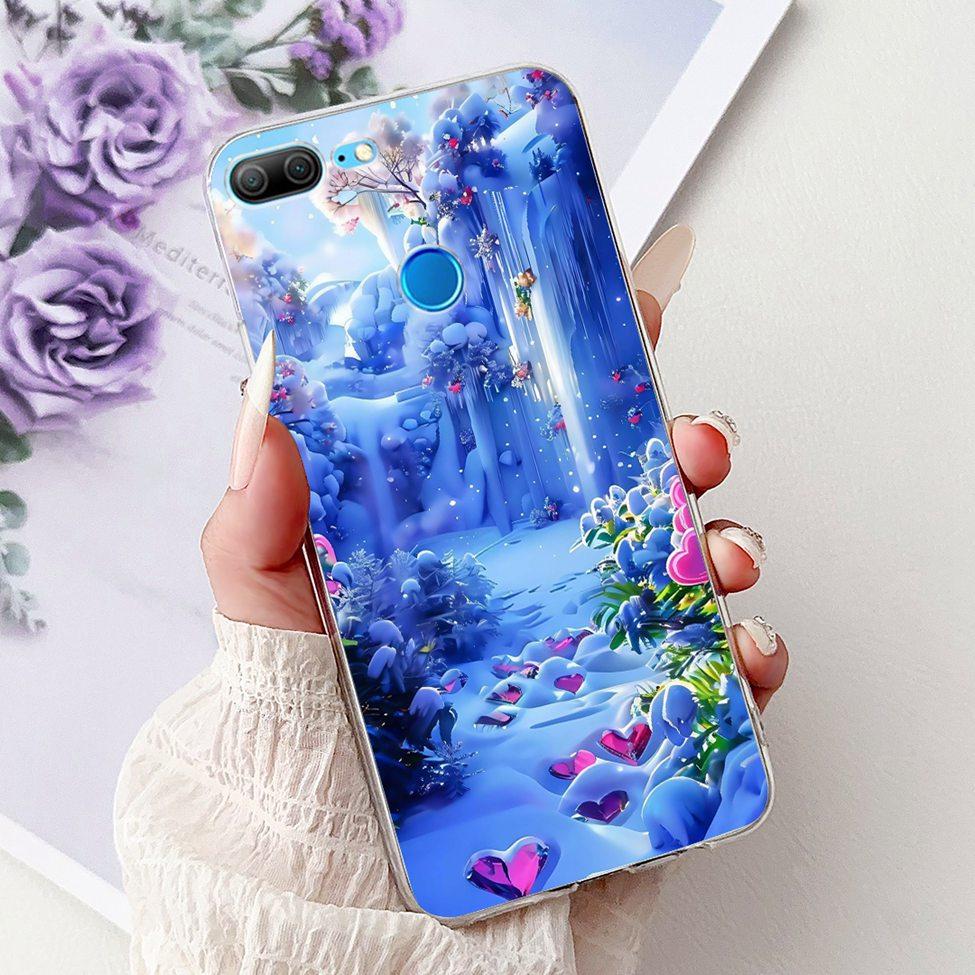 Прозрачный чехол для Honor 9 Lite Милый Кот Модные Цветы Смешная Расписная Задняя Крышка Для Чехла Телефона Honor 9Lite LLD-L21 LLD-L31 LLD-L11