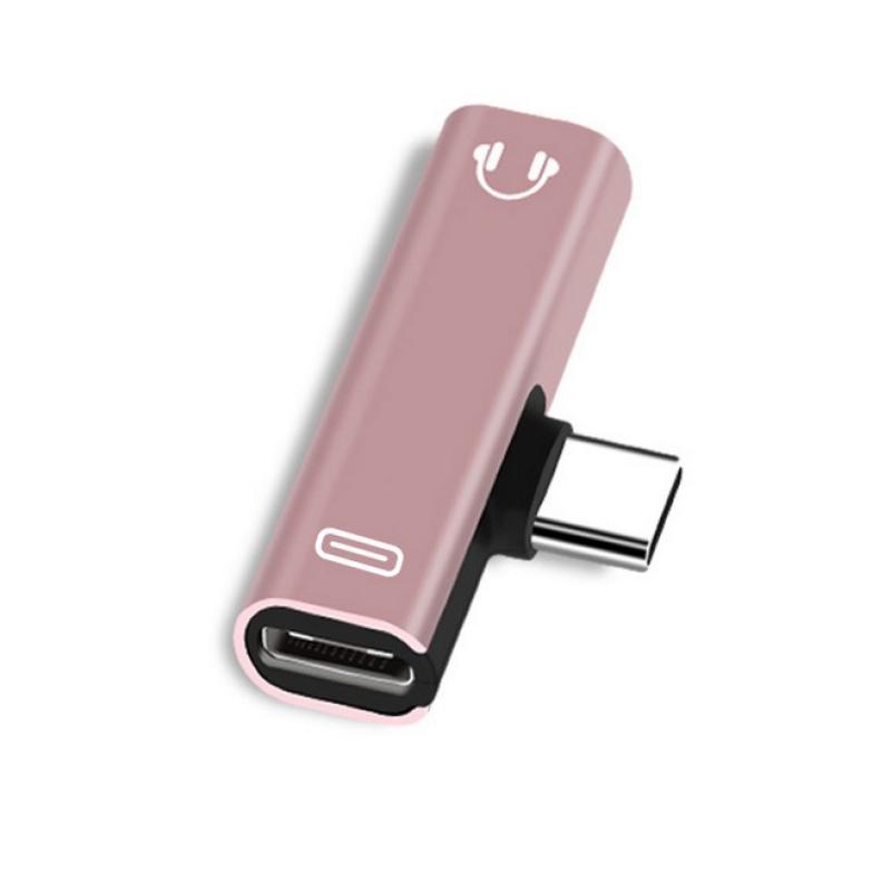 Dual Type C USB-C Earphone Headphone Audio Charging Charger Adapter Splitter Convertor for Xiaomi 6