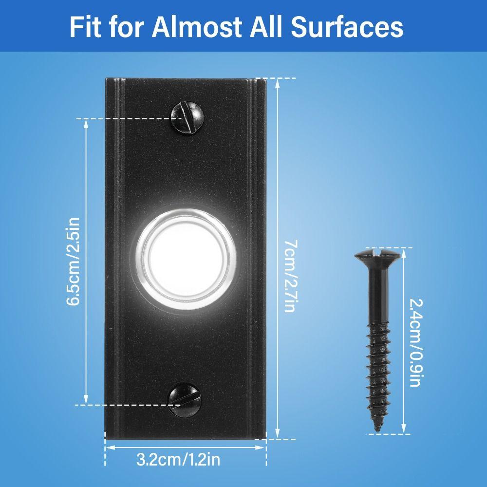 Проводной металлический дверной звонок Металлический дверной звонок Практичная кнопка дверного звонка Гараж